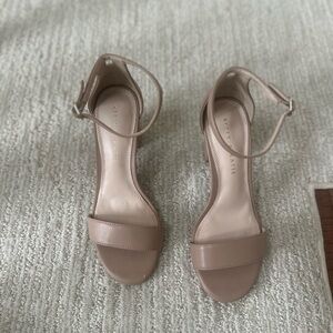 Kenneth Cole Tan Heels Ankle Strap Shoes